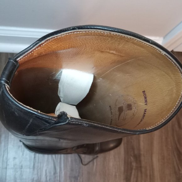 E. Vogel custom black leather field boots ladies size 7 - Picture 10 of 11